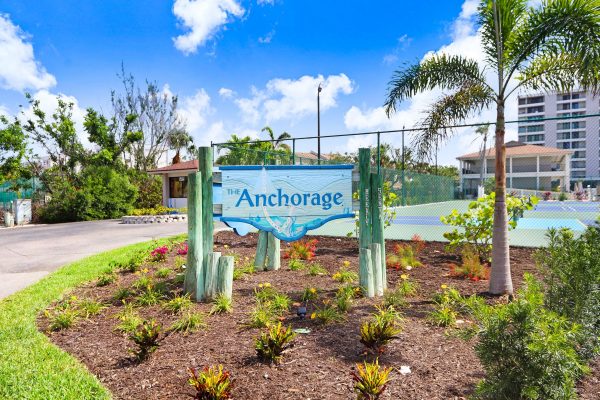 The Anchorage at Siesta Key sign
