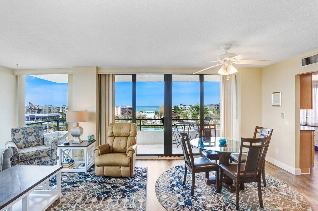 Siesta Key rental living room view
